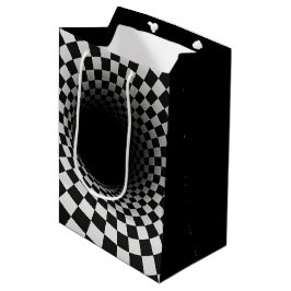 Bolsa De Regalo Mediana Ilusión óptica de agujero negro de cumpleaños