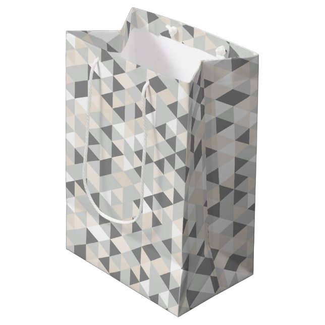 Bolsa De Regalo Mediana Ilustracion moderno de patrón geo (Angulo Anverso)