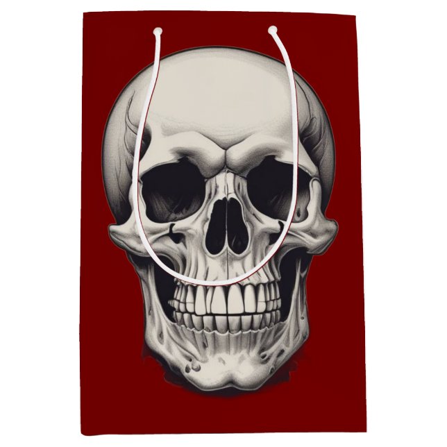 Bolsa De Regalo Mediana Ilustracion Skull (Anverso)