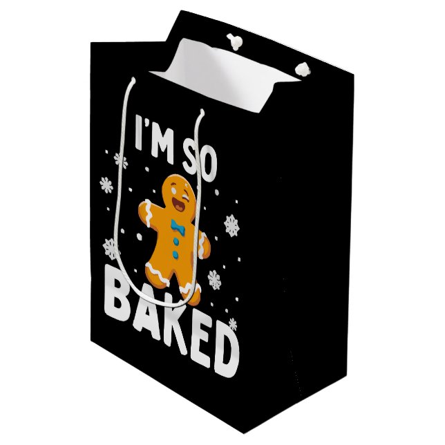 Bolsa De Regalo Mediana I'm So Baked Gingerbread Man Christmas Cookie Bake (Angulo Anverso)