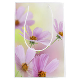 Bolsa De Regalo Mediana Imagen personalizada y acuarela de flor rosa