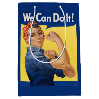 Bolsa De Regalo Mediana Impresión de Arte Pop de Empoderamiento Clásico de