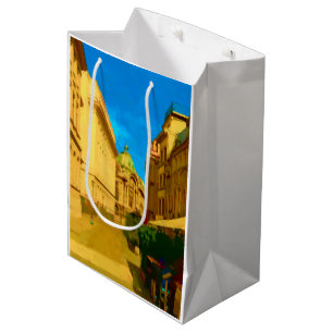 Bolsa De Regalo Mediana Impresión de pintura digital de la ciudad de Bucar