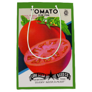 Bolsa De Regalo Mediana Impresión de tomate en paquetes de semillas de los