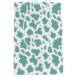 Bolsa De Regalo Mediana Impresión de vaca de granja de campo