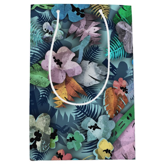 Bolsa De Regalo Mediana Impresión hawaiana para electricista con herramien (Anverso)