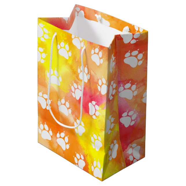 Bolsa De Regalo Mediana Impresiones de pinturas de gatos (Angulo Anverso)