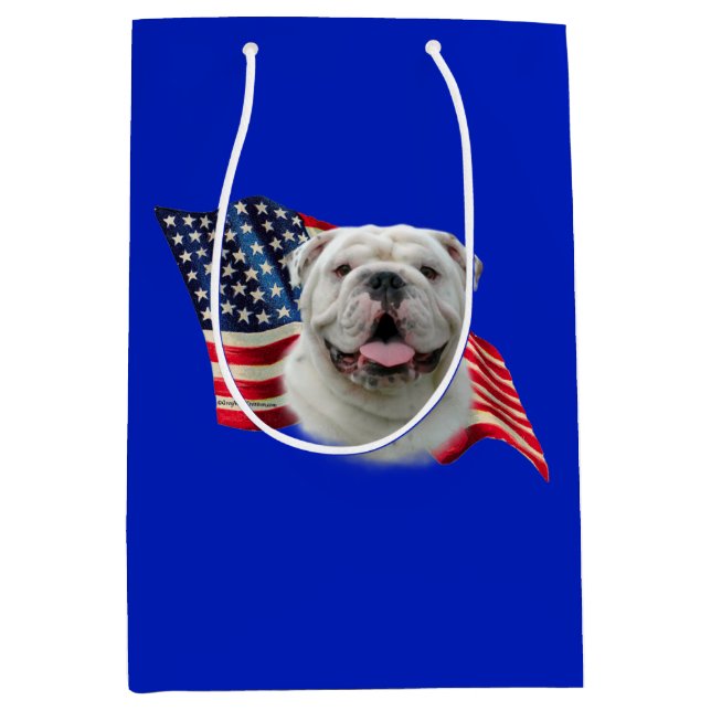 Bolsa De Regalo Mediana Indicador de bulldog (Anverso)