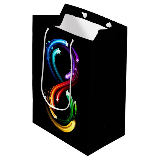 Bolsa De Regalo Mediana Infinity symbol of rainbow comets (Angulo Anverso)