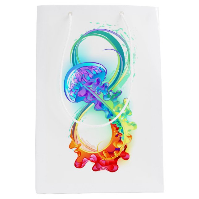 Bolsa De Regalo Mediana Infinity with Rainbow Jellyfish (Anverso)