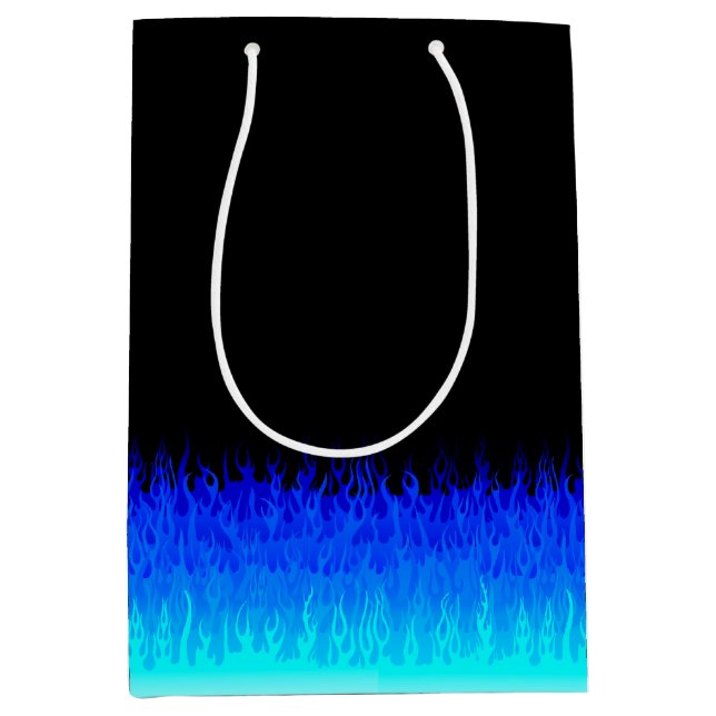 Bolsa De Regalo Mediana Inflamaciones Blue Hot Rod (Anverso)