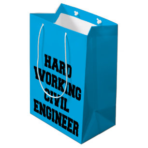 Bolsa De Regalo Mediana Ingeniero Civil de Trabajo Duro