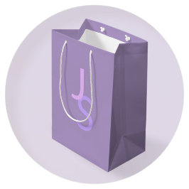 Bolsa De Regalo Mediana Iniciales superpuestas modernas con monograma | Pú