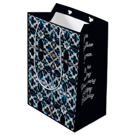 Bolsa De Regalo Mediana Inspiración helada en invierno blanco verde azulad