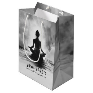 Bolsa De Regalo Mediana Instructor de Meditación de Yoga Pintura al Tinta