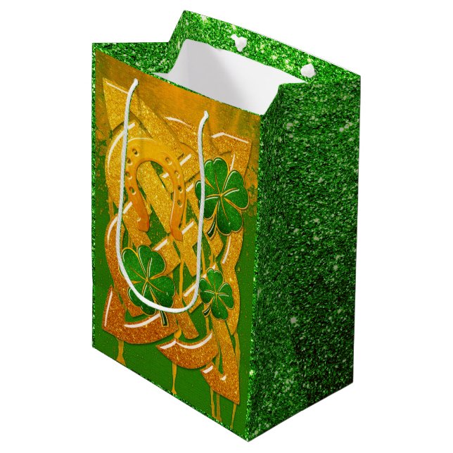 Bolsa De Regalo Mediana Irish Fun 3D Whimsey (Angulo Anverso)