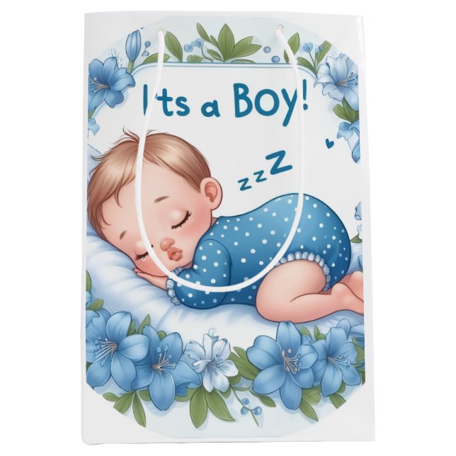 Bolsa De Regalo Mediana It’s a Boy Baby Shower  (Anverso)