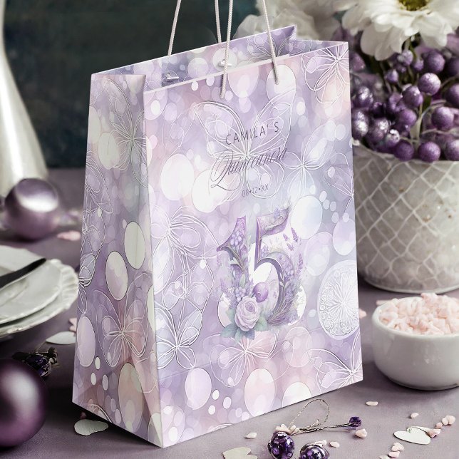 Bolsa De Regalo Mediana Jardín de cuento de hadas Quinceanera Lavender/Lil (Subido por el creador)