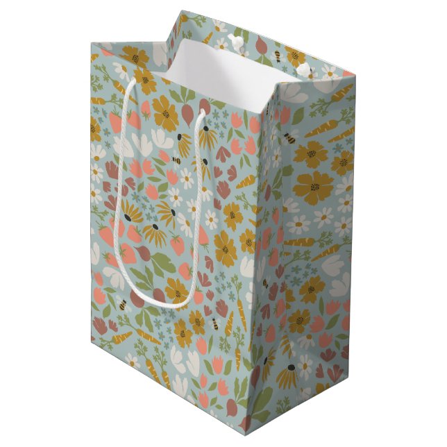 Bolsa De Regalo Mediana Jardín de primavera (Angulo Anverso)
