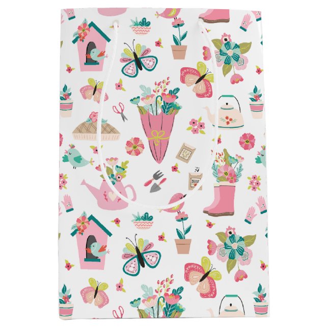 Bolsa De Regalo Mediana Jardín de primavera (Anverso)