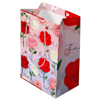 Bolsa De Regalo Mediana Jardín de Rosas Vintage - Papel de Regalo