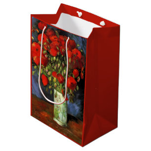 Bolsa De Regalo Mediana Jarrón con amapolas rojas de Vincent van Gogh