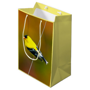 Bolsa De Regalo Mediana Jilguero Americano - Fotografía Original