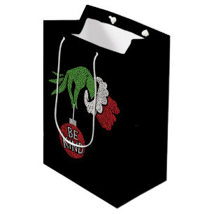 Bolsa De Regalo Mediana Jingle Ball de Navidad Sé Amable con Lujo de Rhine