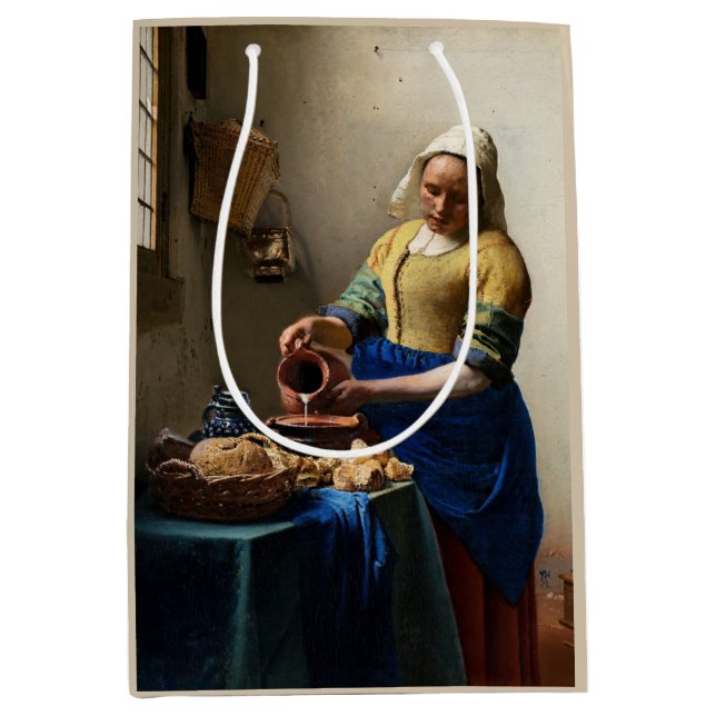 Bolsa De Regalo Mediana Johannes Vermeer - La Milkmaid (Anverso)