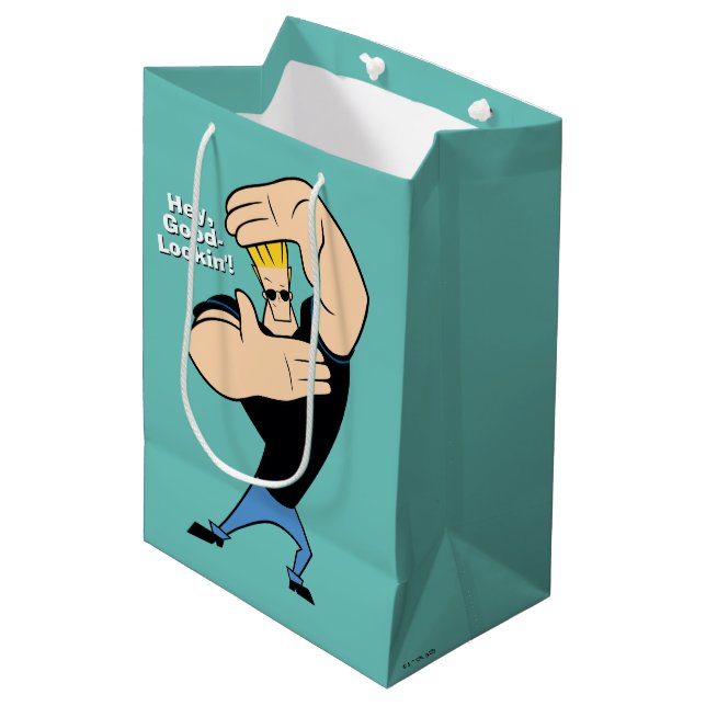 Bolsa De Regalo Mediana Johnny Bravo Picture Frame Pose (Angulo Anverso)
