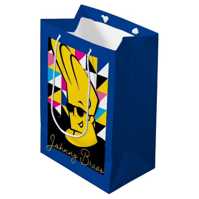 Bolsa De Regalo Mediana Johnny Bravo Pop Art Graphic (Angulo Anverso)