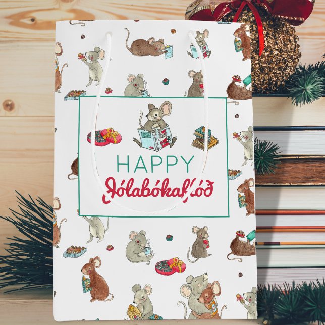 Bolsa De Regalo Mediana Jolabokaflod Mice (Subido por el creador)