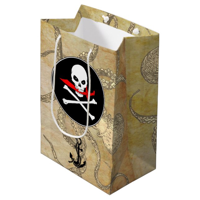 Bolsa De Regalo Mediana Jolly Roger (Angulo Anverso)
