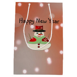 Bolsa De Regalo Mediana Jolly Snowman Snowy Dreams