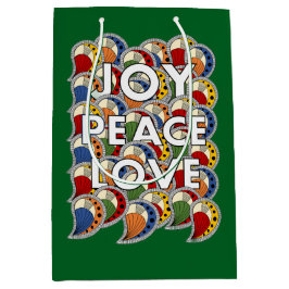 Bolsa De Regalo Mediana Joy Peace Love 