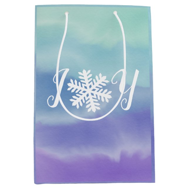 Bolsa De Regalo Mediana Joy Snowflake (Anverso)