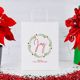 Bolsa De Regalo Mediana Joyful Wreath