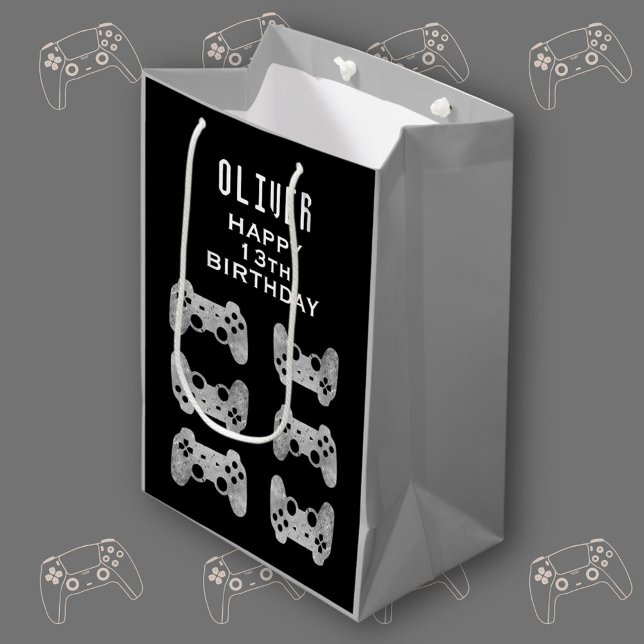 Bolsa De Regalo Mediana Jugador controlador de videojuegos Cumpleaños (Subido por el creador)