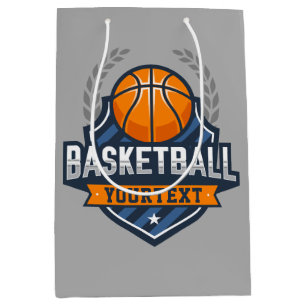 Bolsa De Regalo Mediana Jugador de baloncesto AÑADIR NOMBRE DE equipo de e