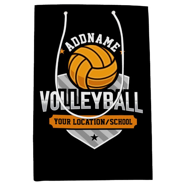 Bolsa De Regalo Mediana Jugador del equipo universitario de voleibol ADD T (Anverso)