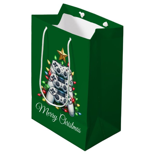 Bolsa De Regalo Mediana Jugador navideño (Angulo Anverso)