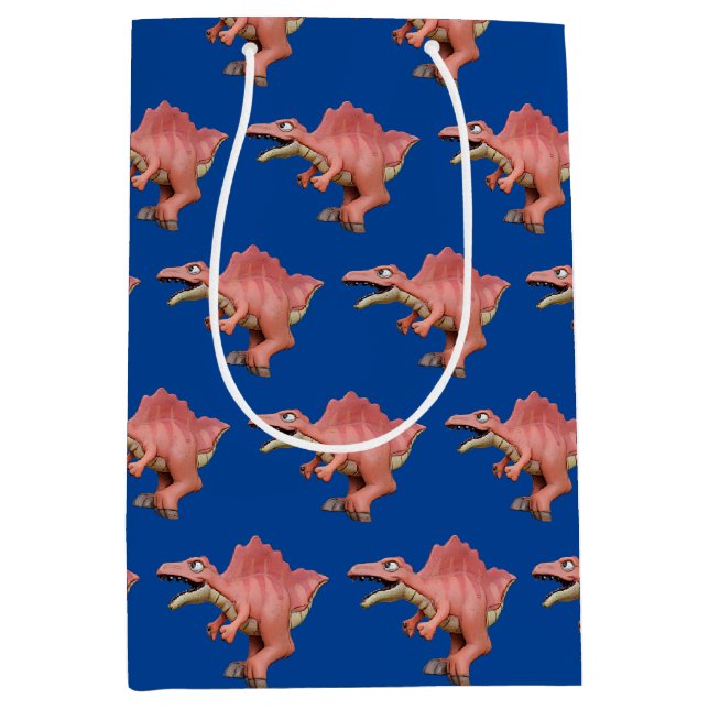 Bolsa De Regalo Mediana Juguete Personalizado Dinosaurio Spinosaurus (Anverso)