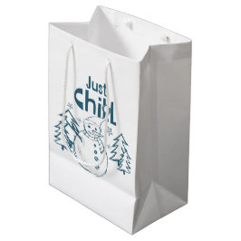 Bolsa De Regalo Mediana Just Chill Playful Christmas