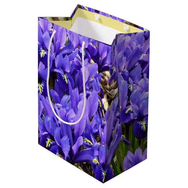 Bolsa De Regalo Mediana Katherine Hodgkin Iris Purple Spring Floral (Angulo reverso)