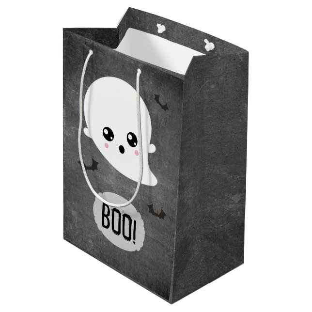 Bolsa De Regalo Mediana Kawaii Ghost Halloween (Angulo reverso)