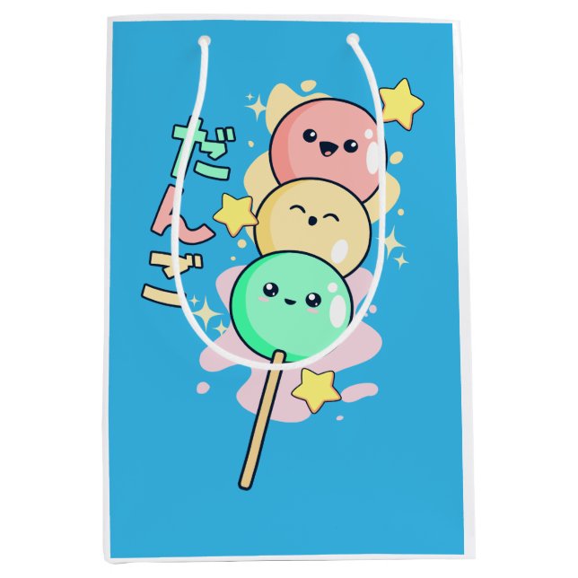 Bolsa De Regalo Mediana Kawaii Hanami Dango (Anverso)