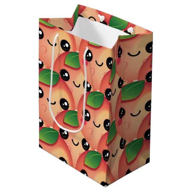 Bolsa De Regalo Mediana Kawaii Peach (Angulo Anverso)