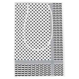 Bolsa De Regalo Mediana Keffiyeh blanco y negro palestino