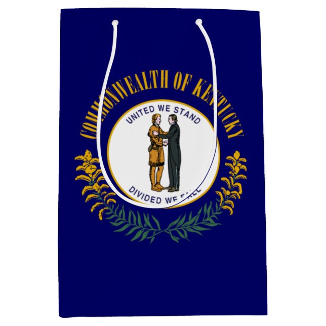 Bolsa De Regalo Mediana Kentucky Bluegrass Commonwealth State Flag (Anverso)