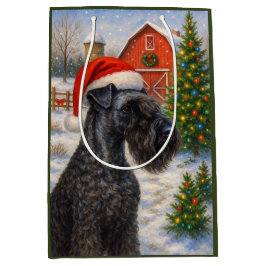 Bolsa De Regalo Mediana Kerry Blue Terrier Holiday Card